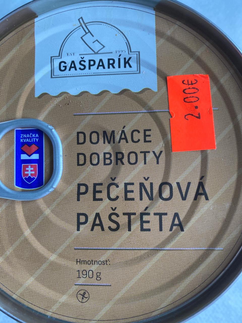 Fotografie - Pečeňová Paštéta Domáce Dobroty Gašparík