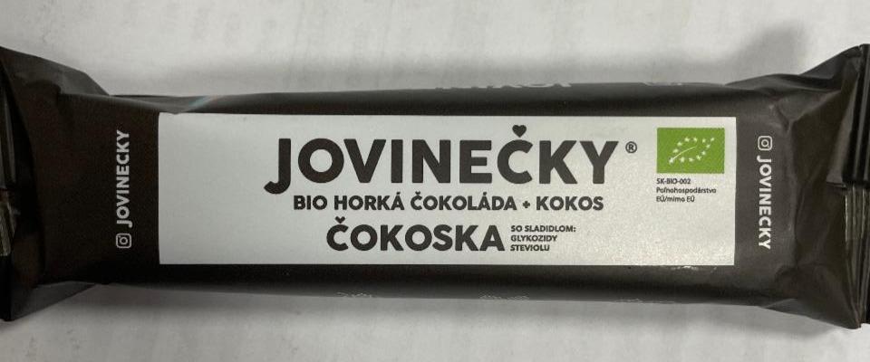 Fotografie - Čokoska Bio horká čokoláda + kokos Jovinečky