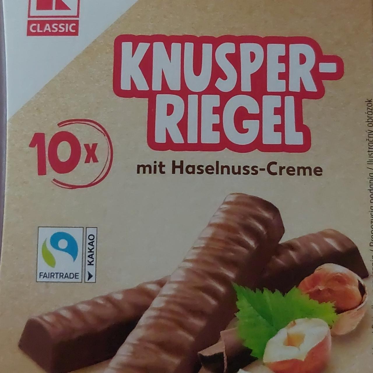 Fotografie - Knusper-Riegel mit Haselnuss-Creme K-Classic
