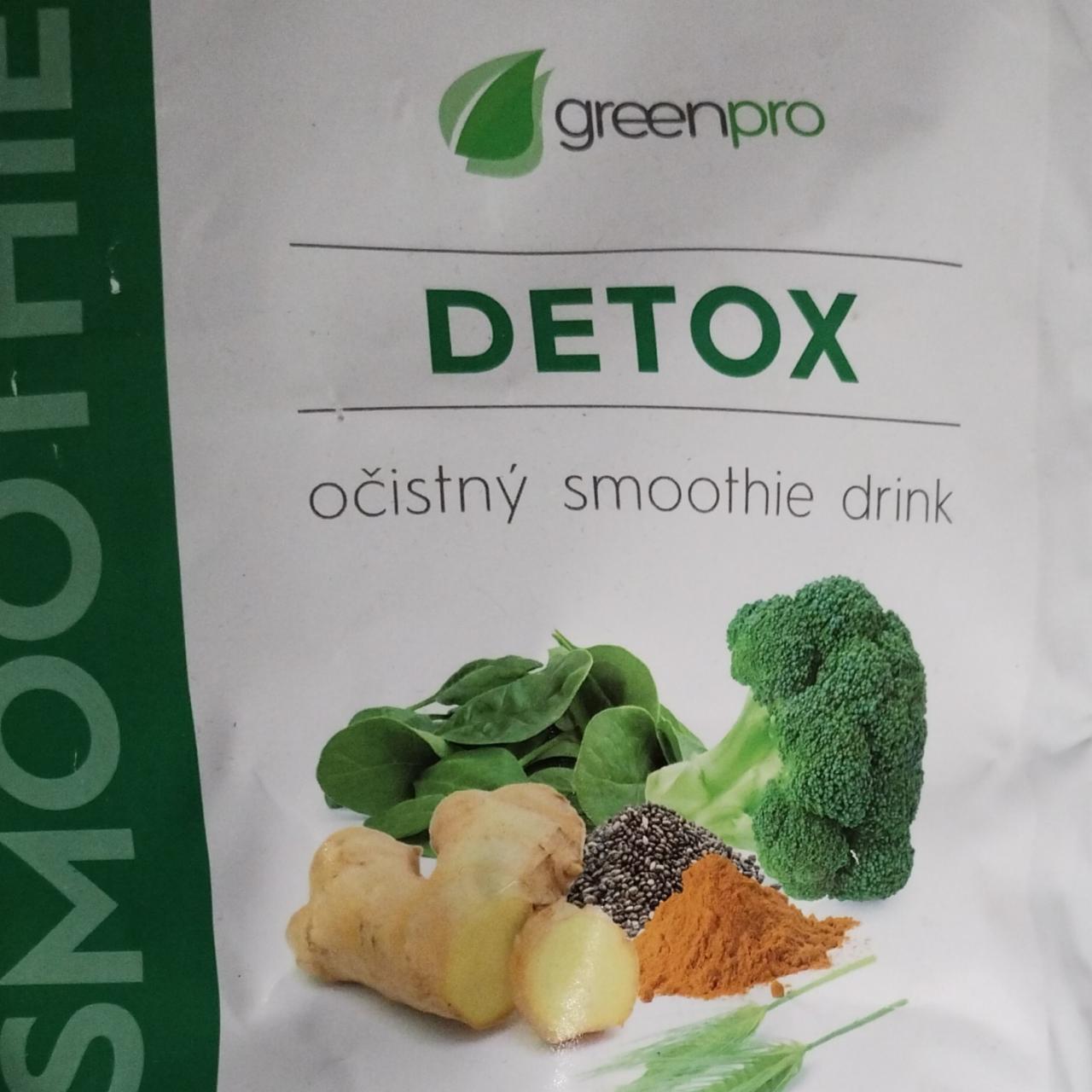 Fotografie - Bio Smoothie Detox očistný smoothie drink GreenPro