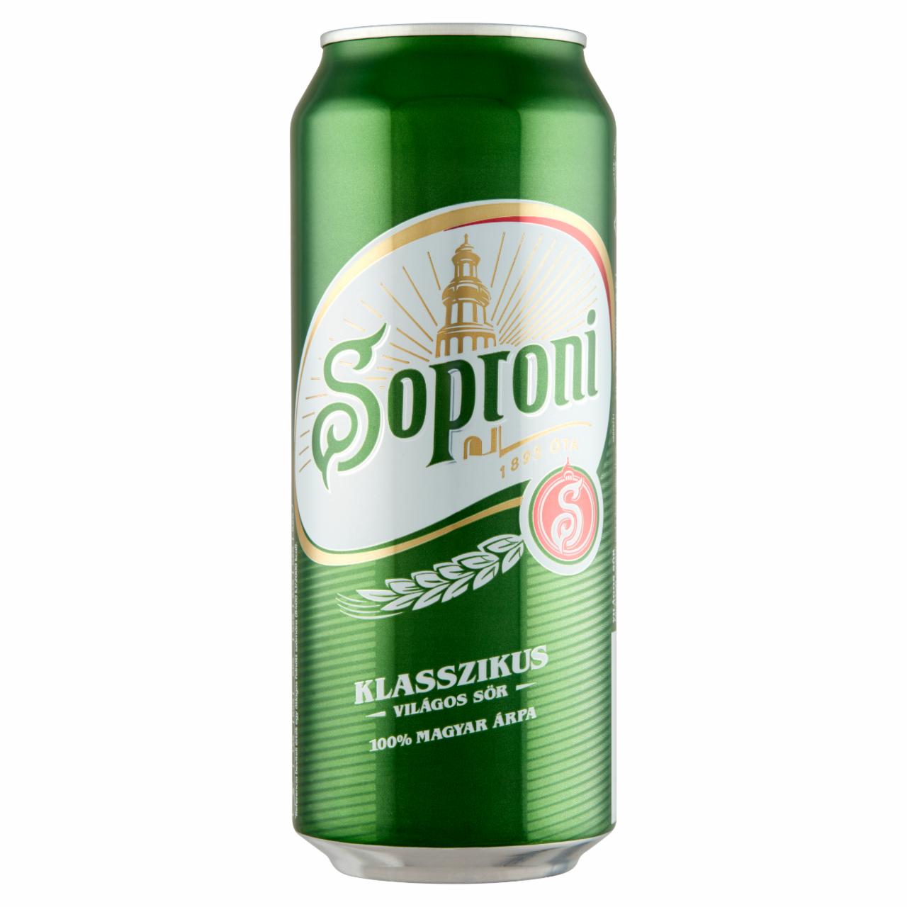 Fotografie - Soproni Klasszikus világos sör 4,5%