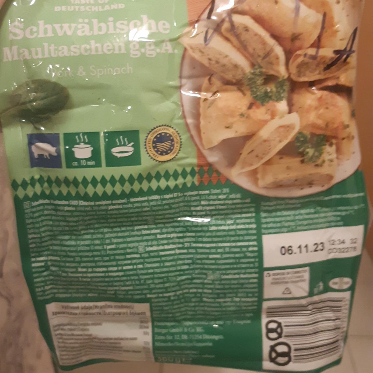 Fotografie - Schwäbische Maultaschen - těstovinové taštičky s náplní 67% s vepřovým masem
