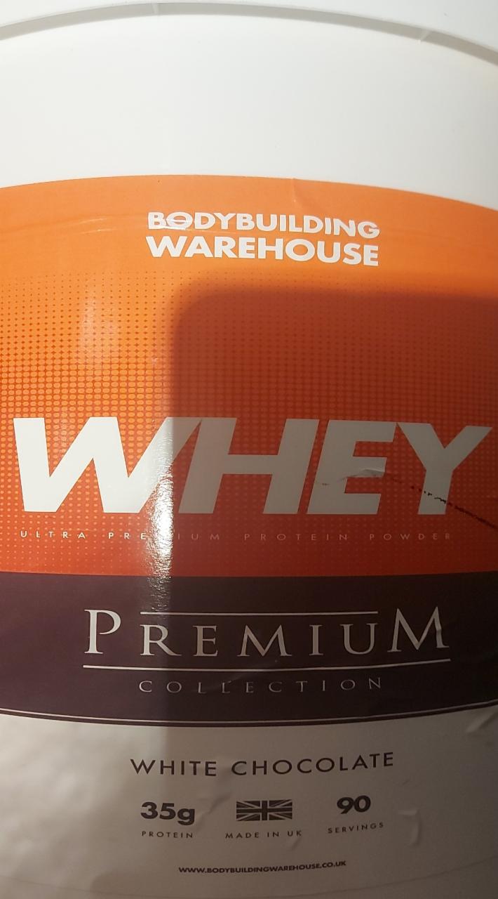 Fotografie - Whey Premium White chocolate Bodybuilding Warehouse