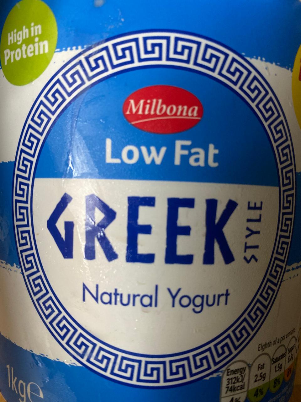 Fotografie - Low Fat Greek Style natural yogurt Milbona