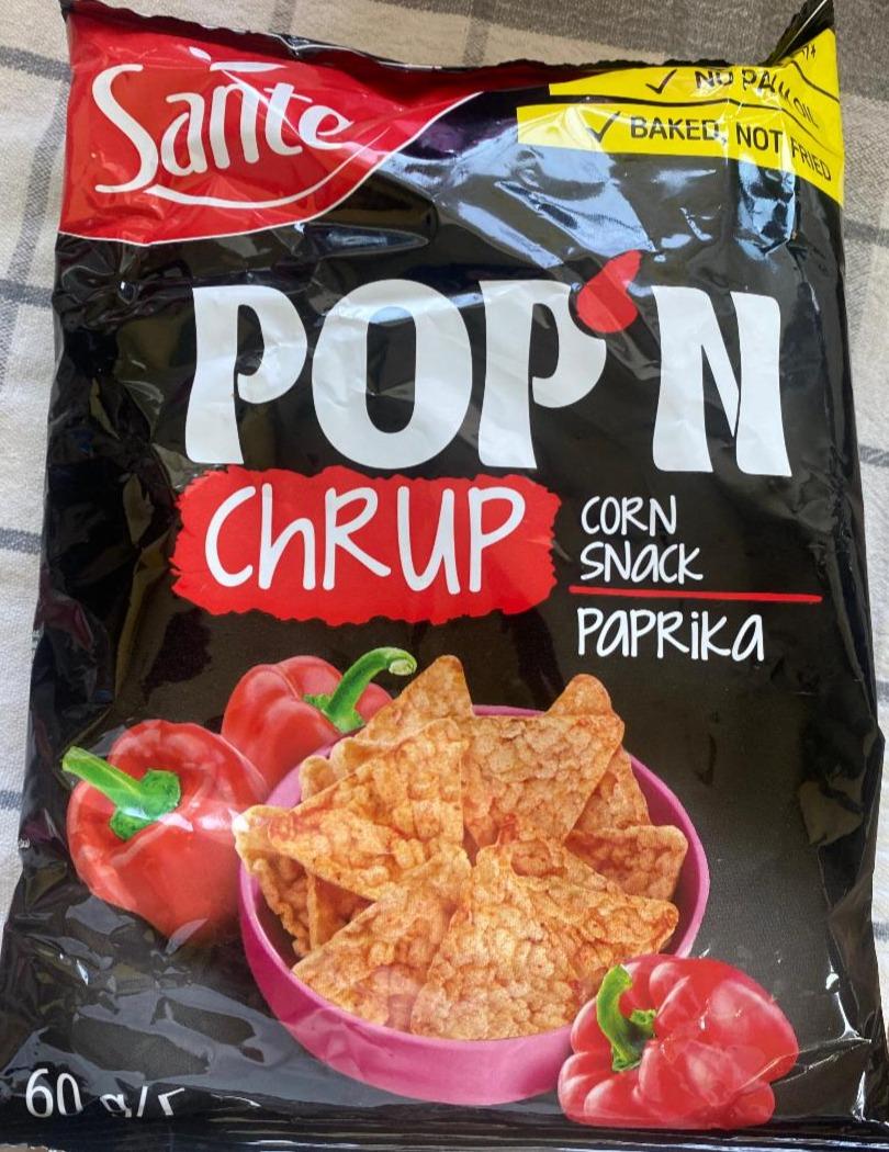 Fotografie - Pop'n Chrup Corn Snack Paprika Sante