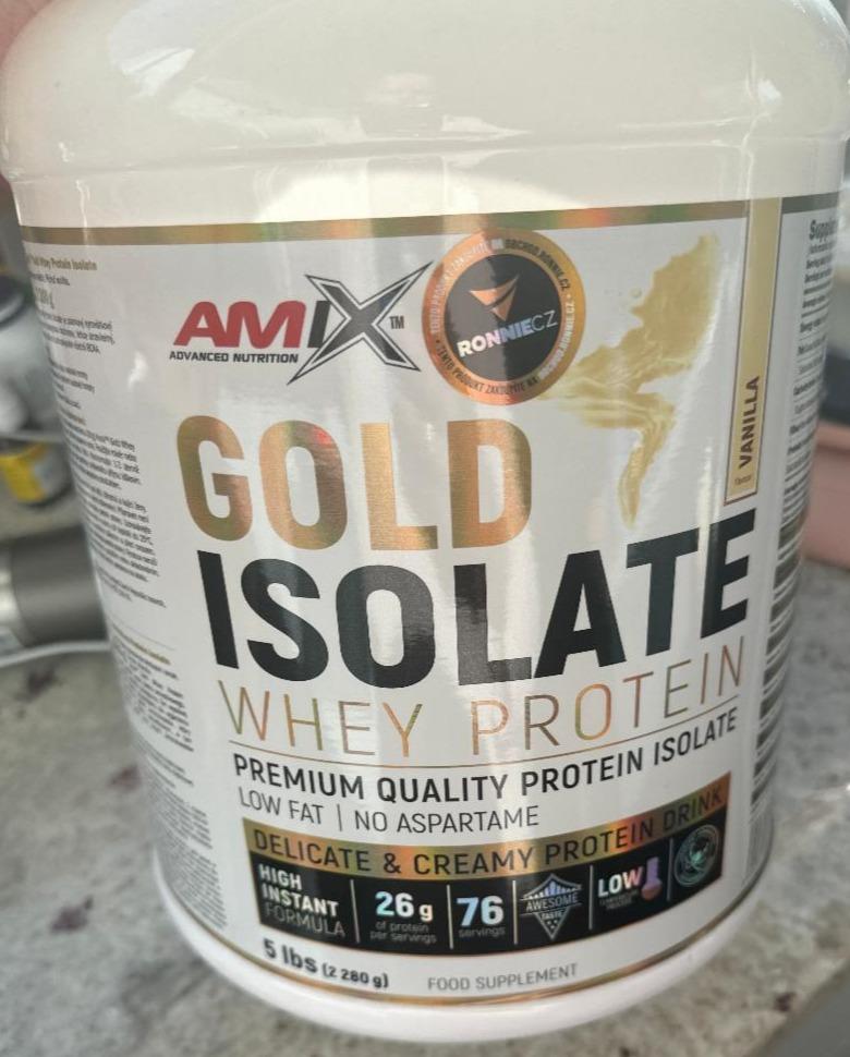 Fotografie - Gold Isolate Whey Protein Vanilla Amix