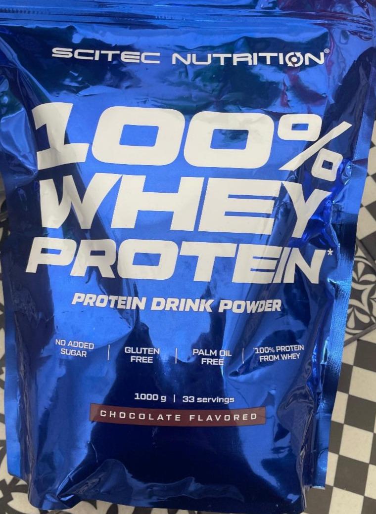 Fotografie - 100% whey protein drink powder Chocolate flavored Scitec Nutrition