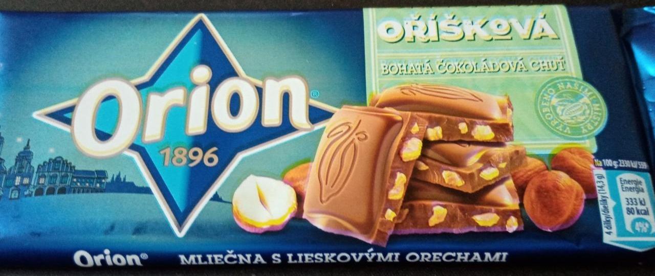 Fotografie - orion mliečna čokoláda s orieškami