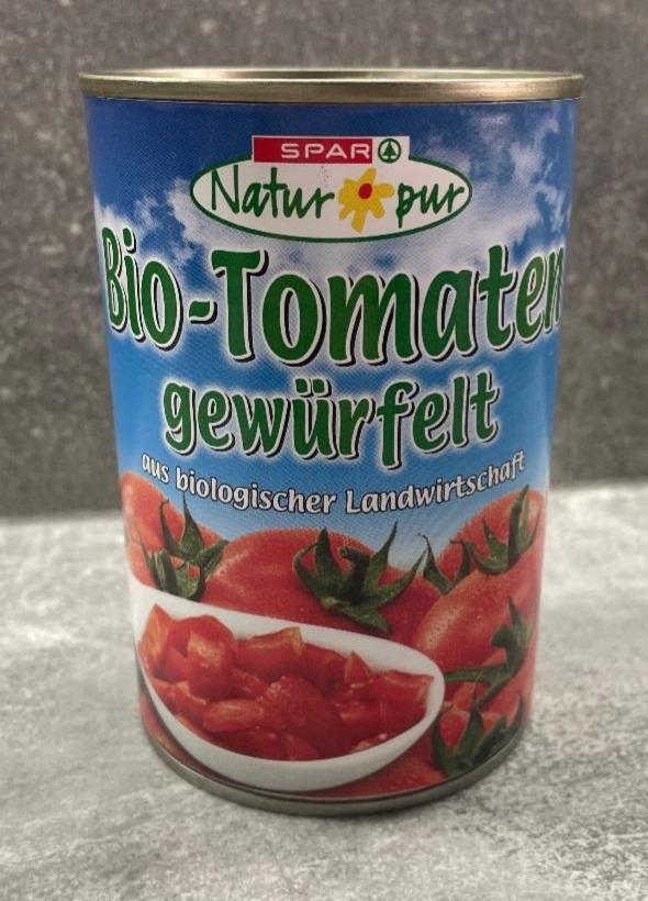 Fotografie - Bio-Tomaten gewürfelt Spar Natur pur