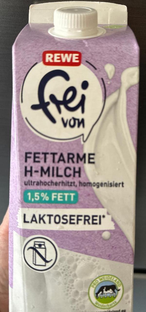 Fotografie - Fettarme H-Milch Laktosefrei 1,5% Fett Rewe