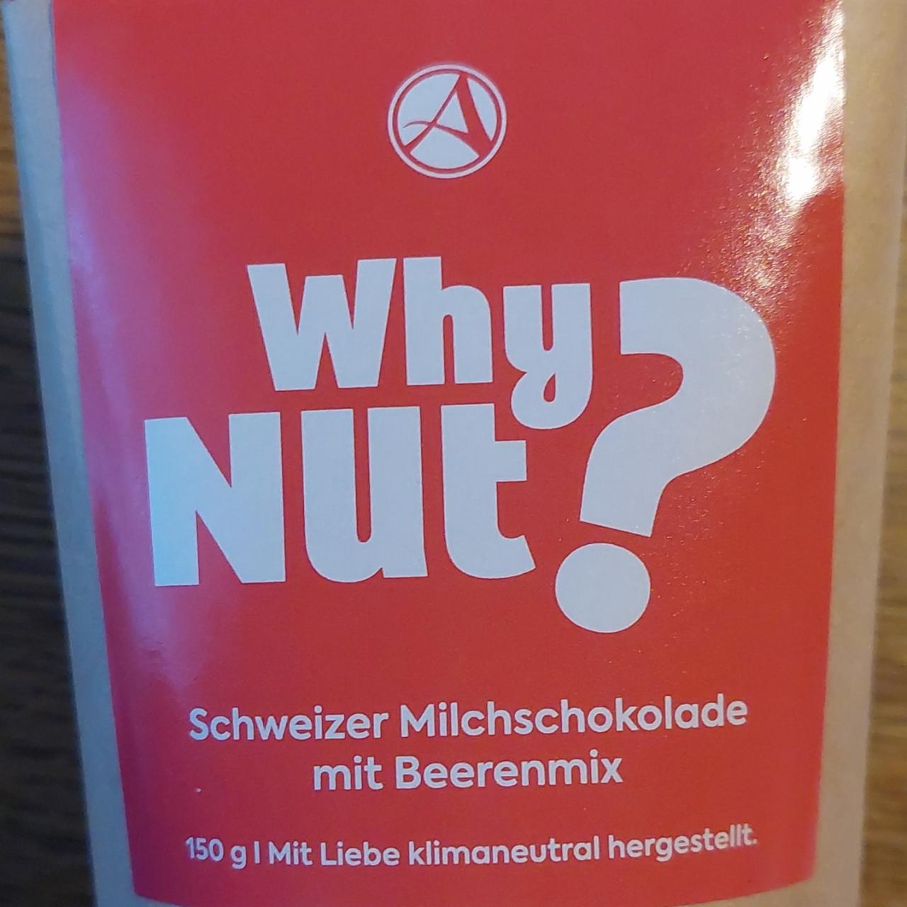 Fotografie - Why Nut? Schweizer Milchschokolade mit Beerenmix