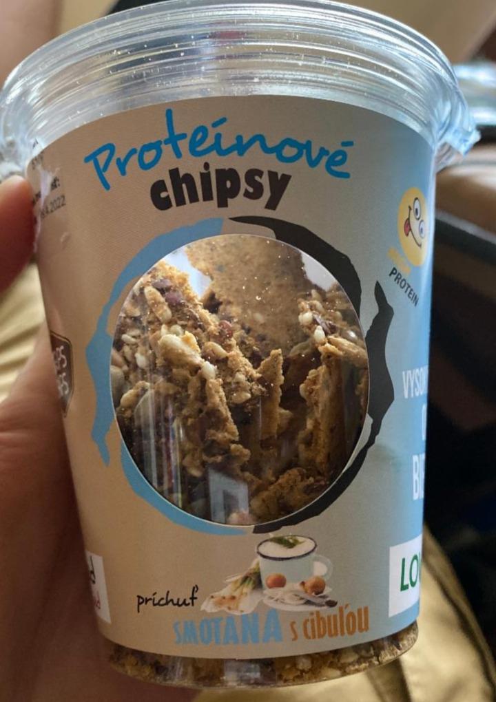 Fotografie - Proteínové chipsy smotana s cibulou Strips chips