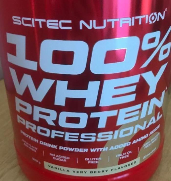 Fotografie - 100% Whey protein Professional Vanilla & Very Berry flavor Scitec Nutrition