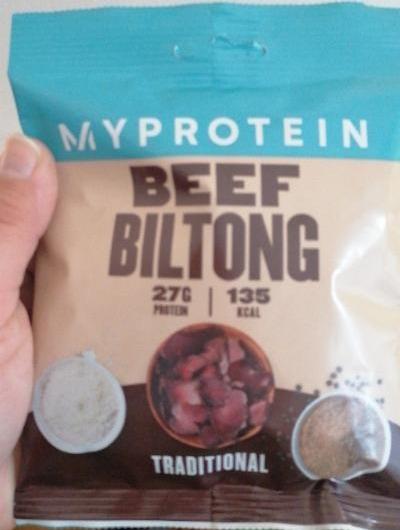 Fotografie - Beef biltong Traditional MyProtein