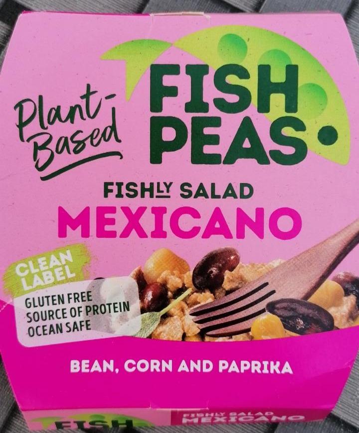 Fotografie - Fishly salad Mexicano bean, corn and paprika Fish peas Plant-based