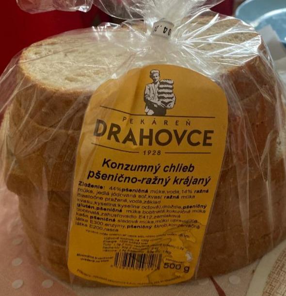 Fotografie - konzumný chlieb pšenično-ražný krájaný Pekáreň Drahovce