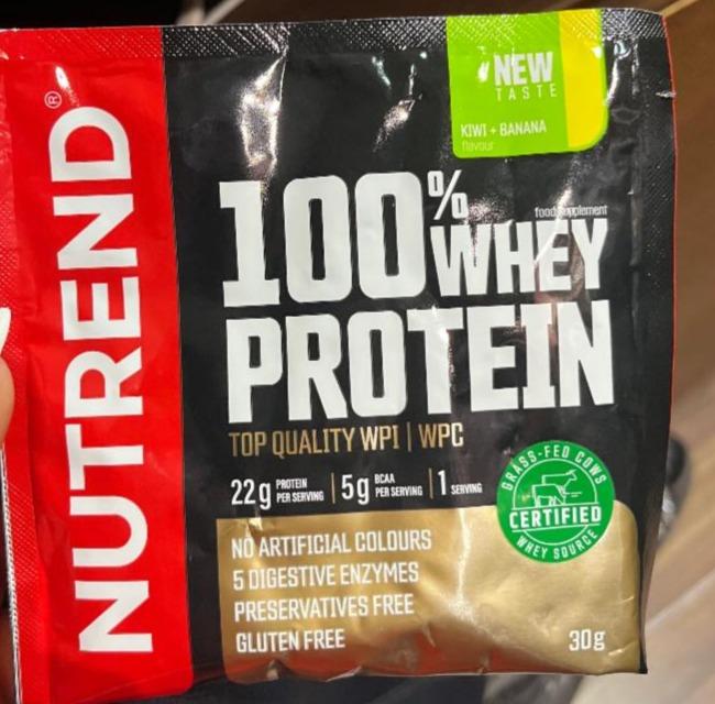 Fotografie - 100% whey protein Kiwi + banana Nutrend