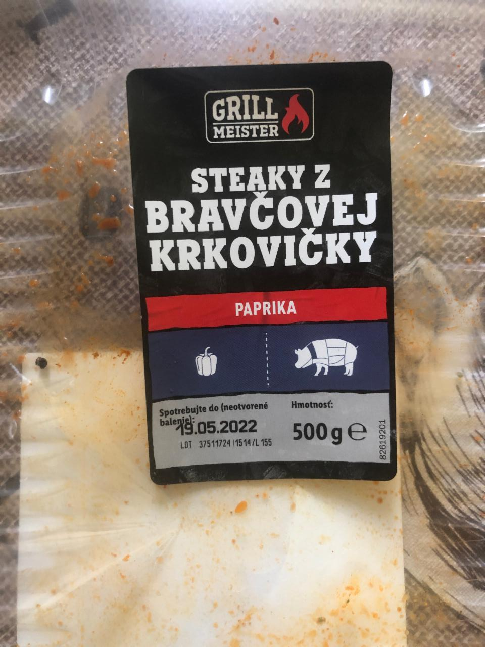 Fotografie - Steaky z Bravčovej Krkovičky paprika 