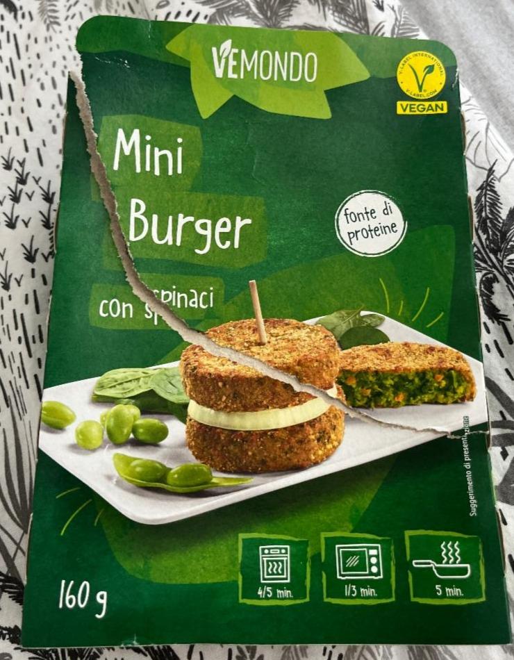 Fotografie - Mini Burger con spinaci Vemondo