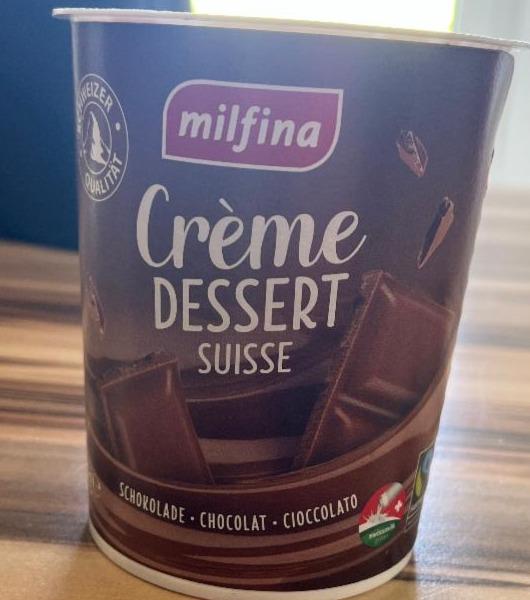 Fotografie - Créme dessert suisse Chocolat Milfina