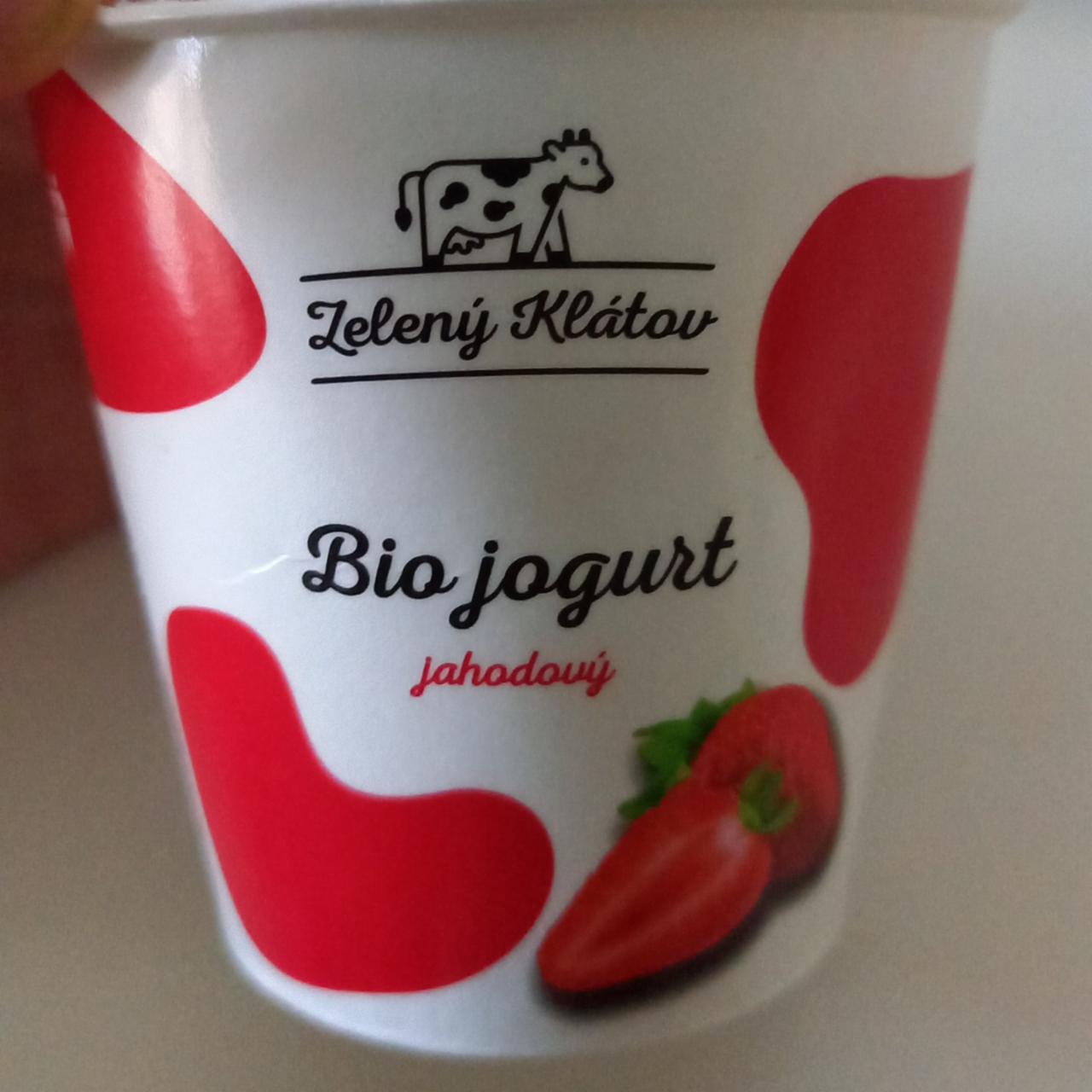 Fotografie - Zelený Klátov Bio jogurt jahodový