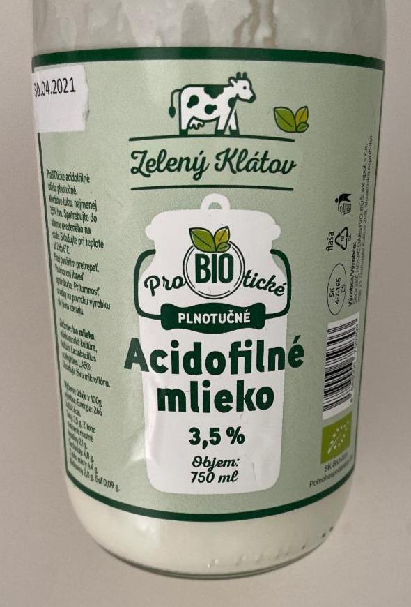 Fotografie - Acidofilné mlieko 3,5% Zelený Klátov