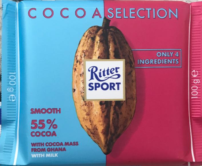 Fotografie - Mliečna čokoláda Cocoa Selection 55% from Ghana Ritter Sport