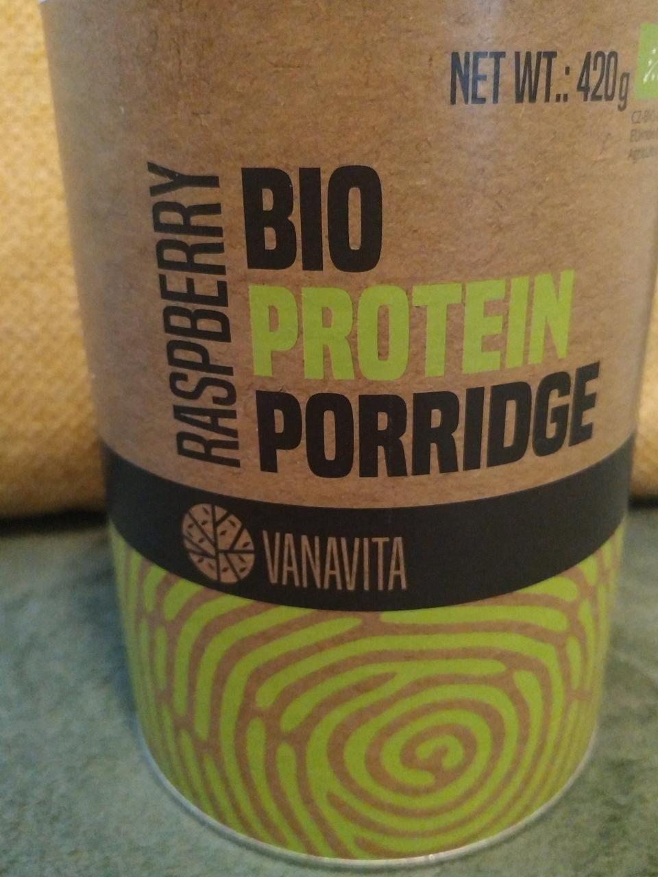 Fotografie - bio protein porridge raspbery Vanavita