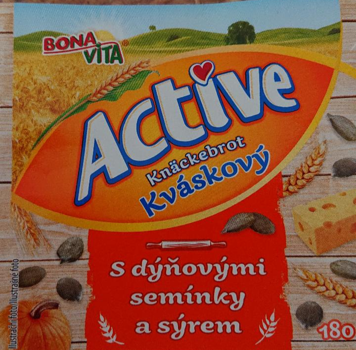 Fotografie - Active Knäckebrot kváskový s dýňovými semínky a sýrem Bonavita