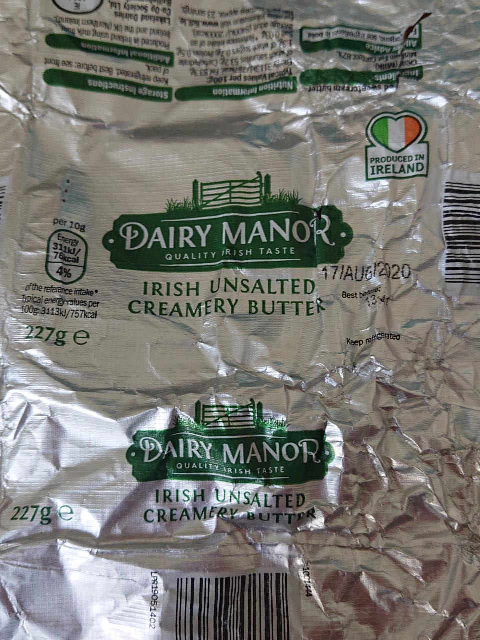 Fotografie - Dairy Manor Irish Unsalted Creamery Butter