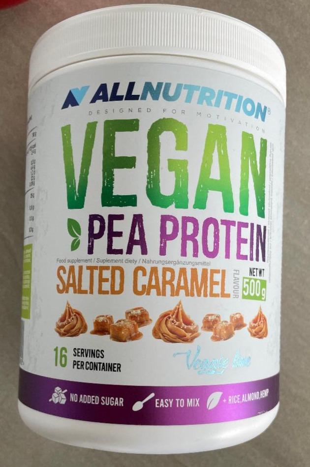 Fotografie - vegan pea protein salted caramel allnutrition