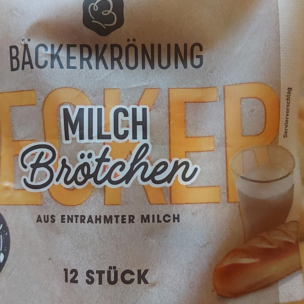 Fotografie - Milch Brötchen Bäckerkrönung