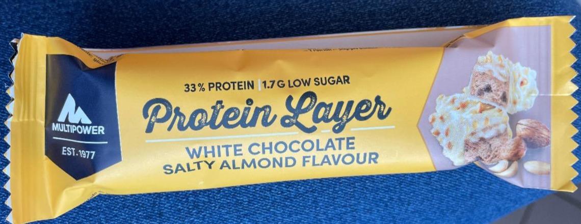 Fotografie - Protein Layer white chocolate salty almond flavour Multipower