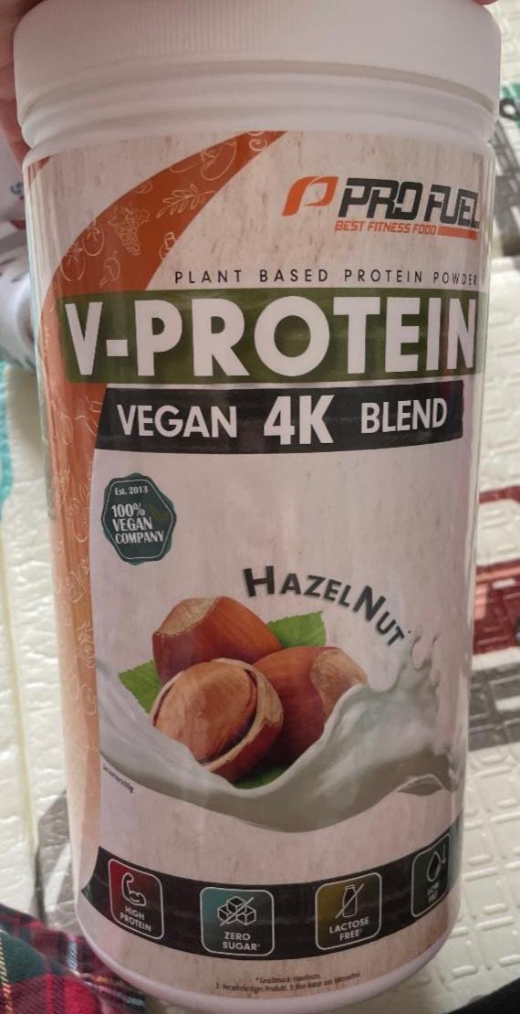 Fotografie - V-Protein Vegan 4K Blend Hazelnut Pro Fuel