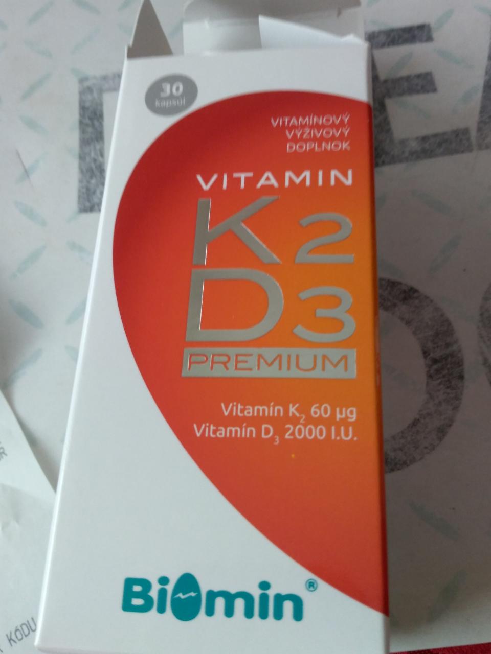 Fotografie - Vitamin K2 D3 Pemium Biomin