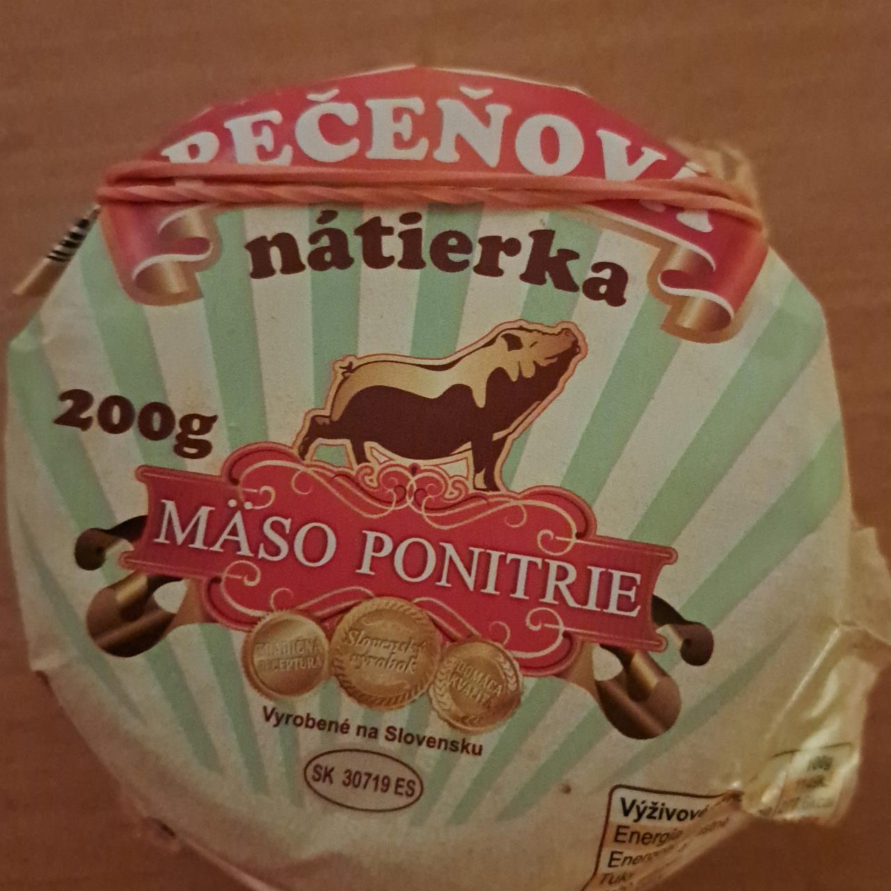 Fotografie - Pečeňová nátierka Mäso Ponitrie
