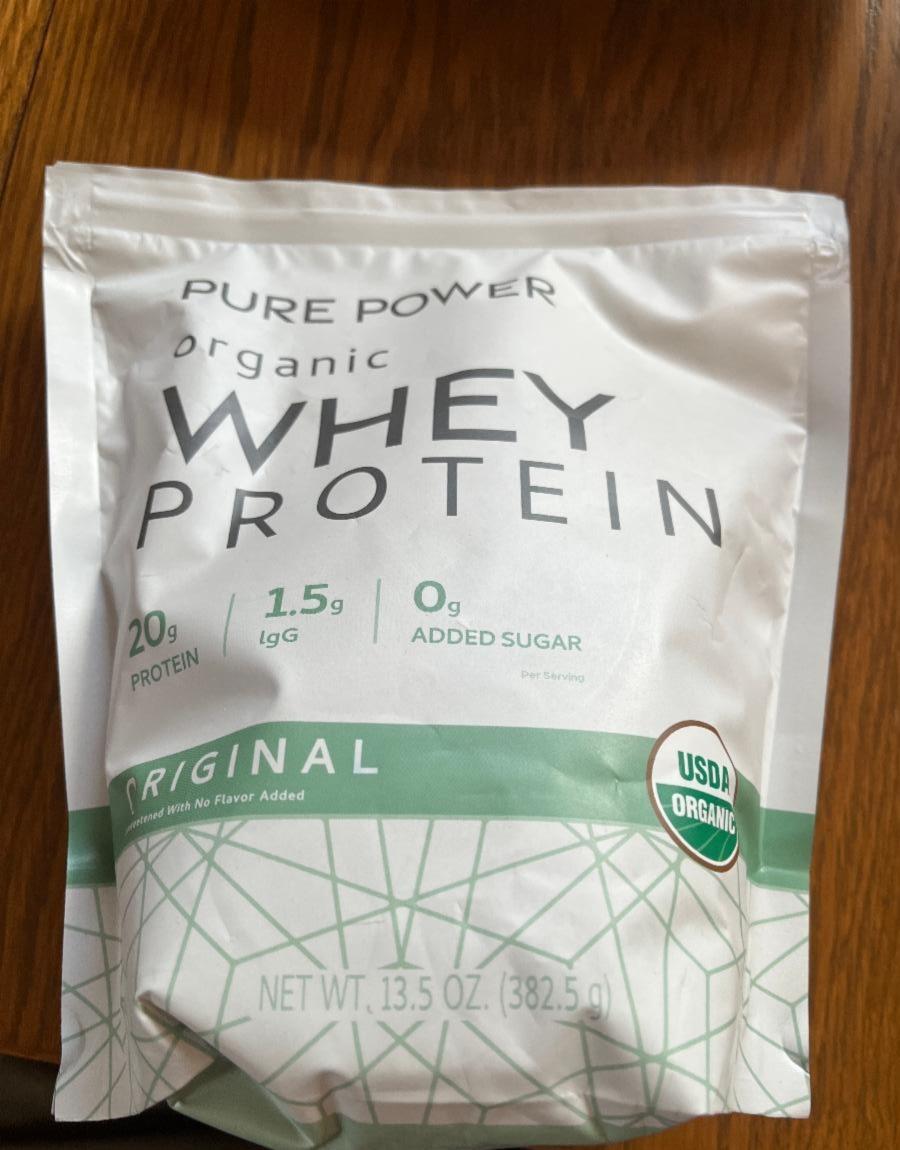 Fotografie - Pure Power organic Whey Protein Original USDA