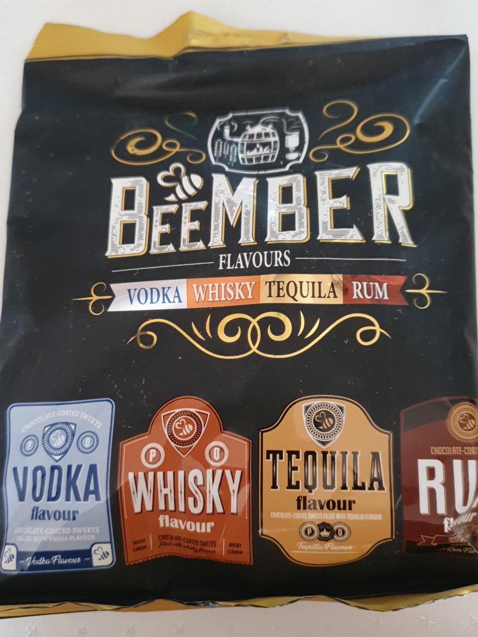 Fotografie - BeeMBER flavours Vodka Whisky Tequila Rum