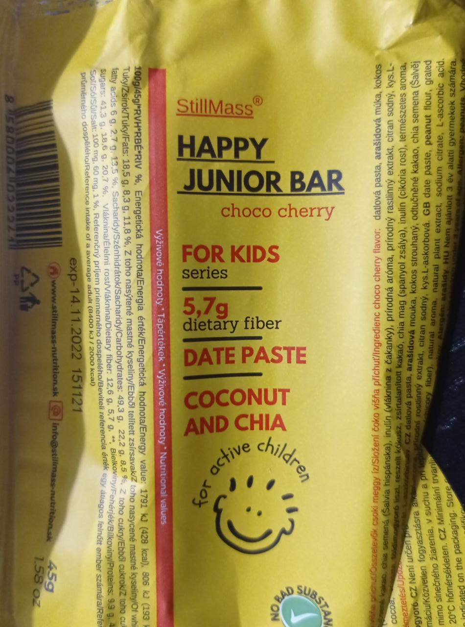 Fotografie - Happy Junior Bar choco cherry StillMass
