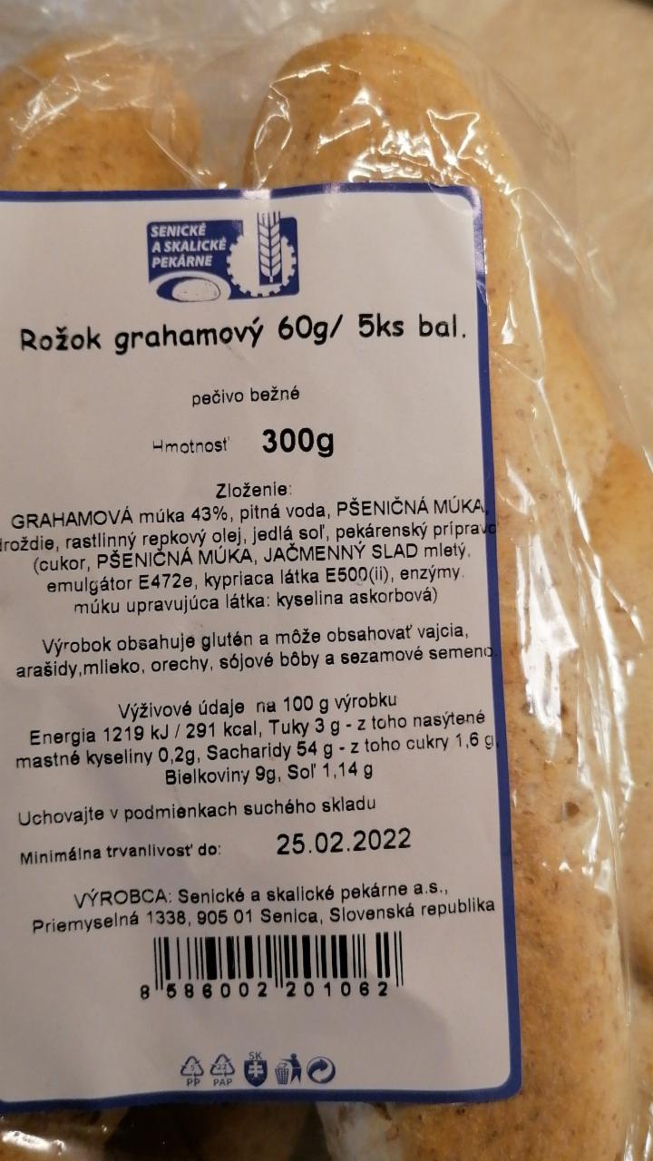 Fotografie - Rožok grahamový Senické a Skalické pekárne