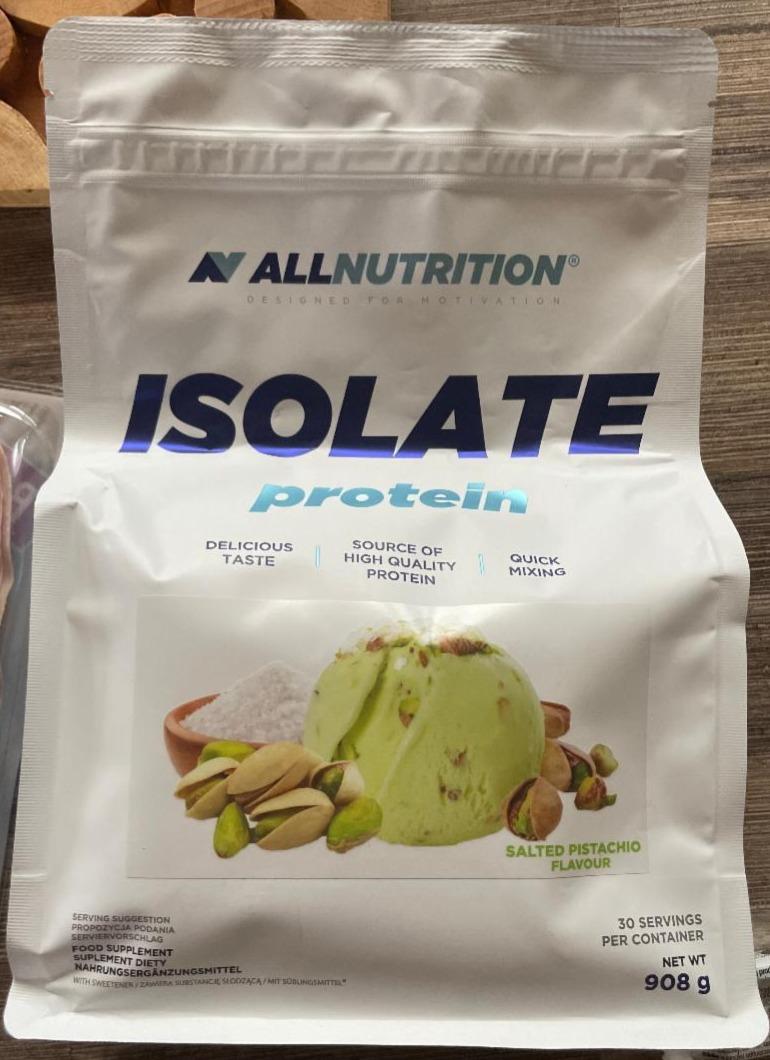 Fotografie - Isolate protein Salted pistachio flavour Allnutrition
