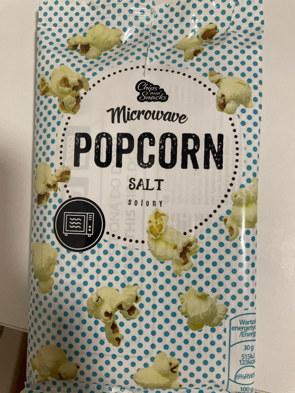 Fotografie - Microwave popcorn salt solony Chips and Snacks