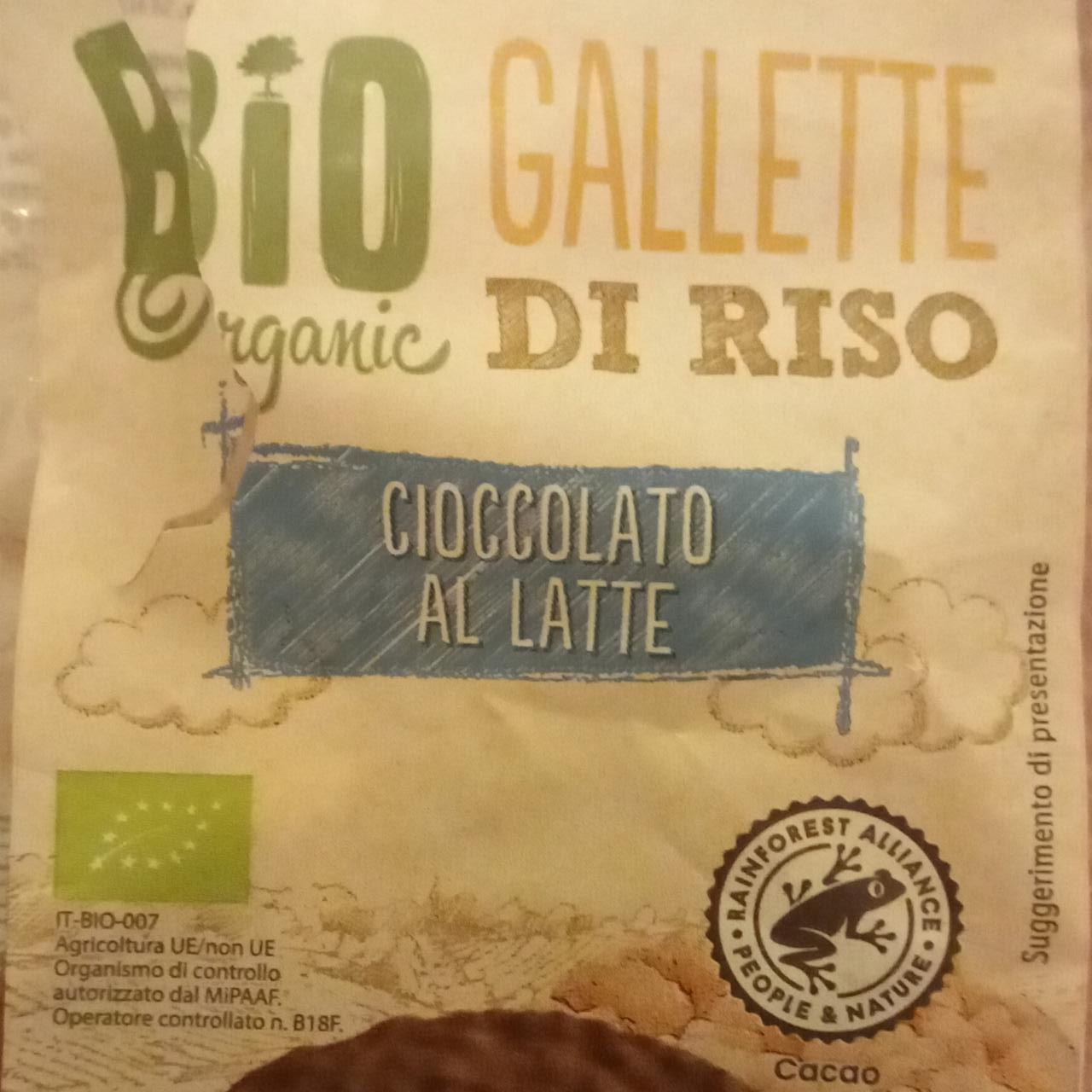 Fotografie - Bio Organic Gallette di riso cioccolato al latte Sondey