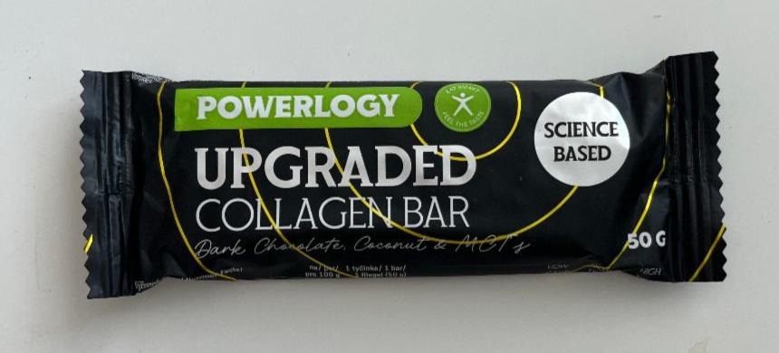 Fotografie - Upgraded Collagen bar Dark chocolate, Coconut & MCT Powerlogy