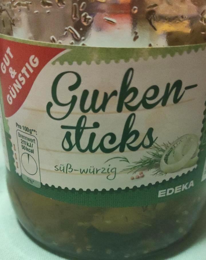 Fotografie - Gurken-sticks Gut&Günstig Edeka