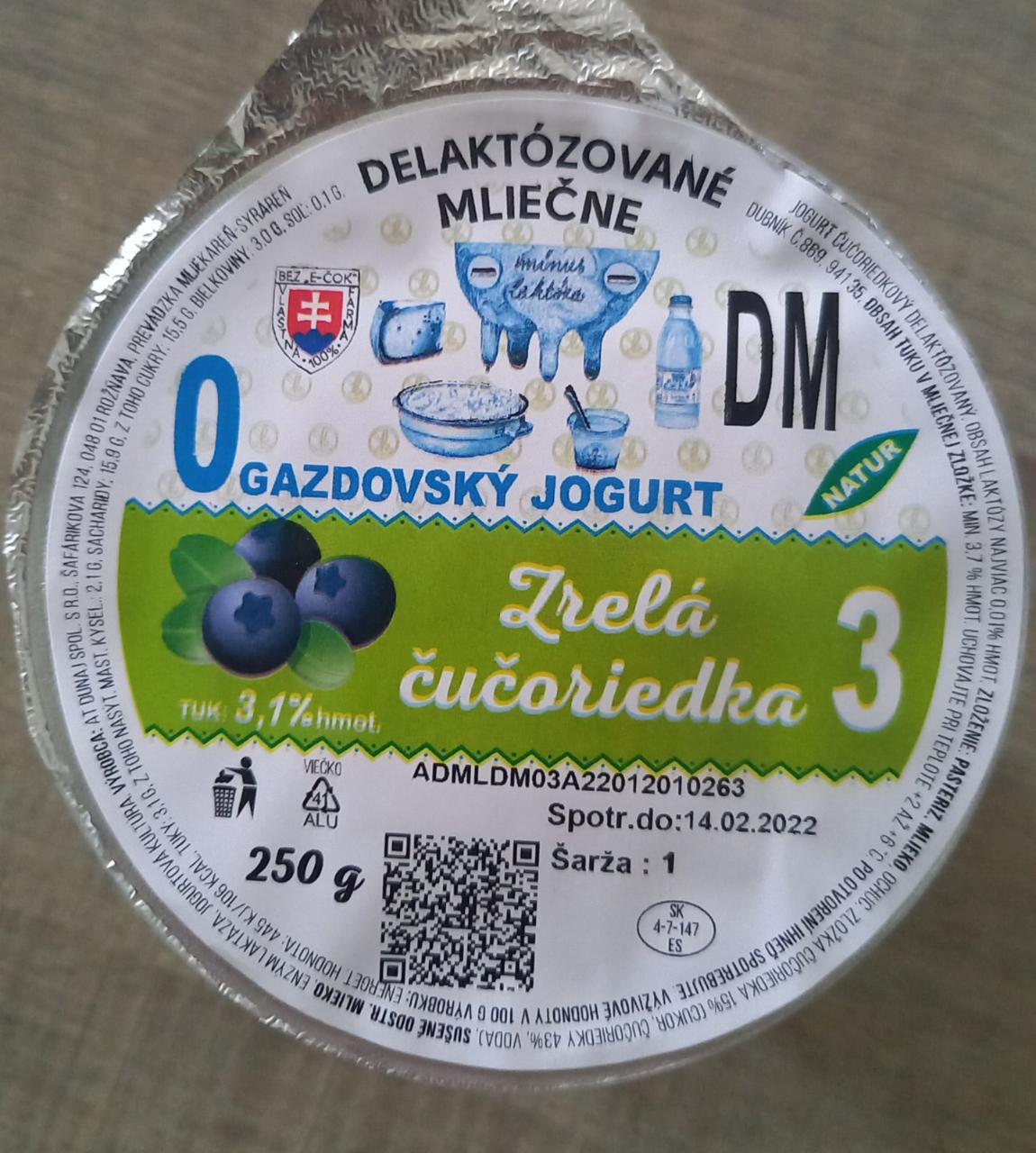 Fotografie - Gazdovský jogurt Zrelá čučoriedka