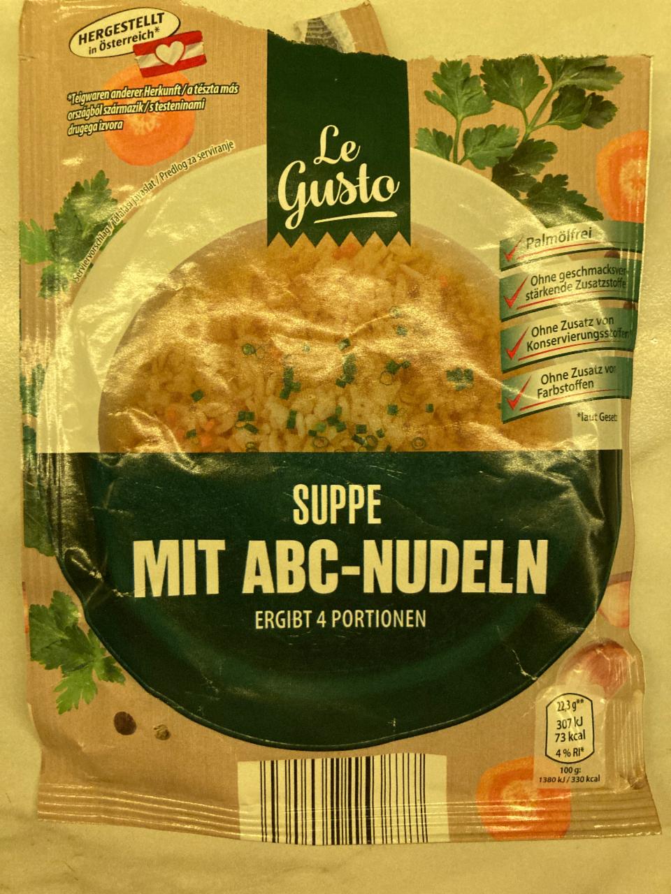 Fotografie - Suppe mit ABC-Nudeln Le Gusto