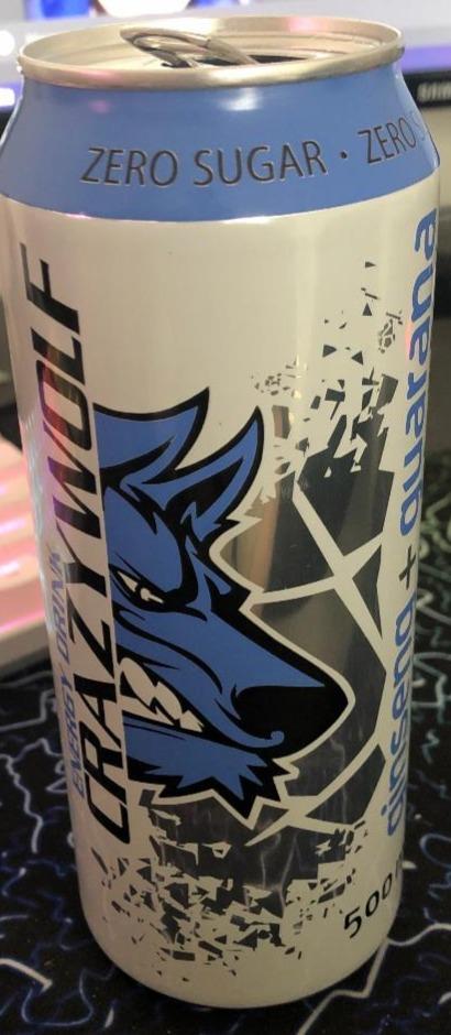 Fotografie - Energy drink zero sugar Crazywolf
