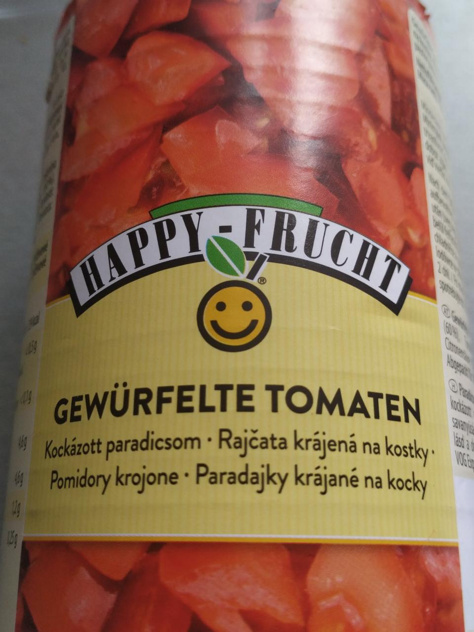 Fotografie - Gewürfelte tomaten (paradajky krájané na kocky) Happy - frucht