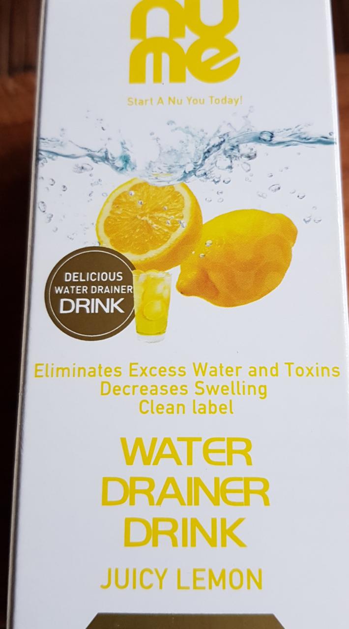Fotografie - NuMe Water drainer drink juicy lemon